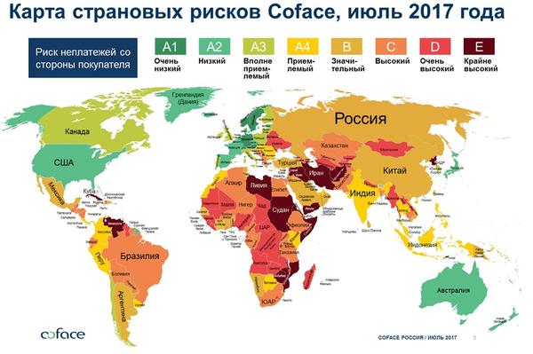 Карта страновых рисков 2й квартал 2017