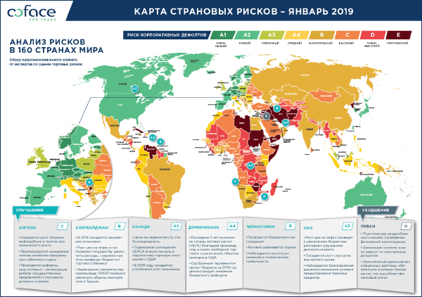 Карта страновых рисков - январь 2019